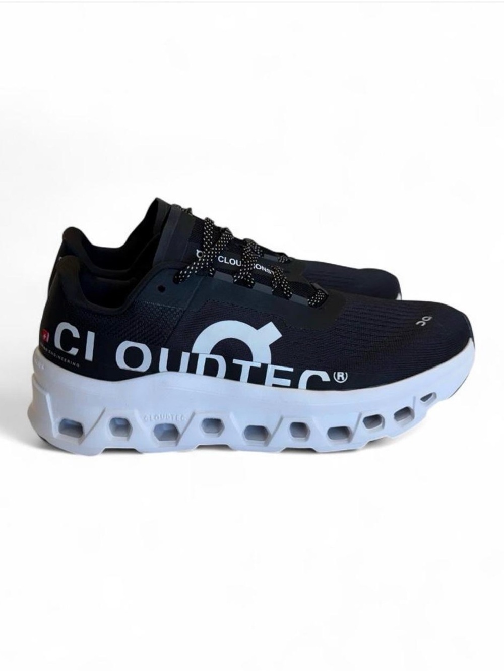 Men’s Cloudmonster On Cloud Running Shoes - Black and white